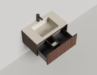 Подвесная тумба Salini Domino 27D208ONF 80см эмаль/фрезерованный фасад Onda Plus